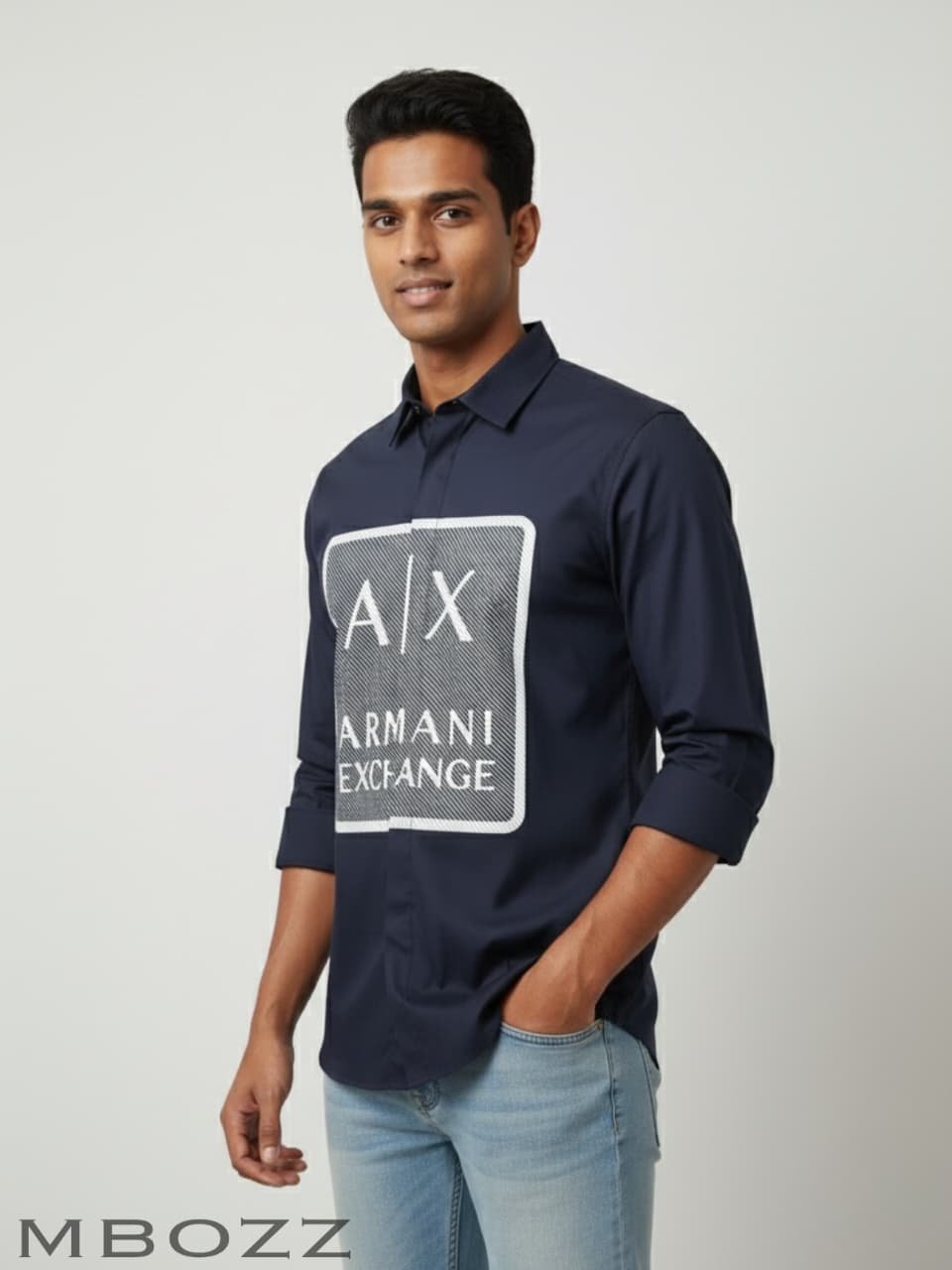 Armani Exchange Signature Logo Shirt - Image 2