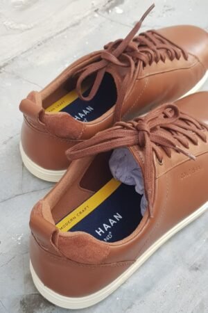 Cole Haan Z2945 Brown Grand+ Crosscourt Men's Leather Sneakers