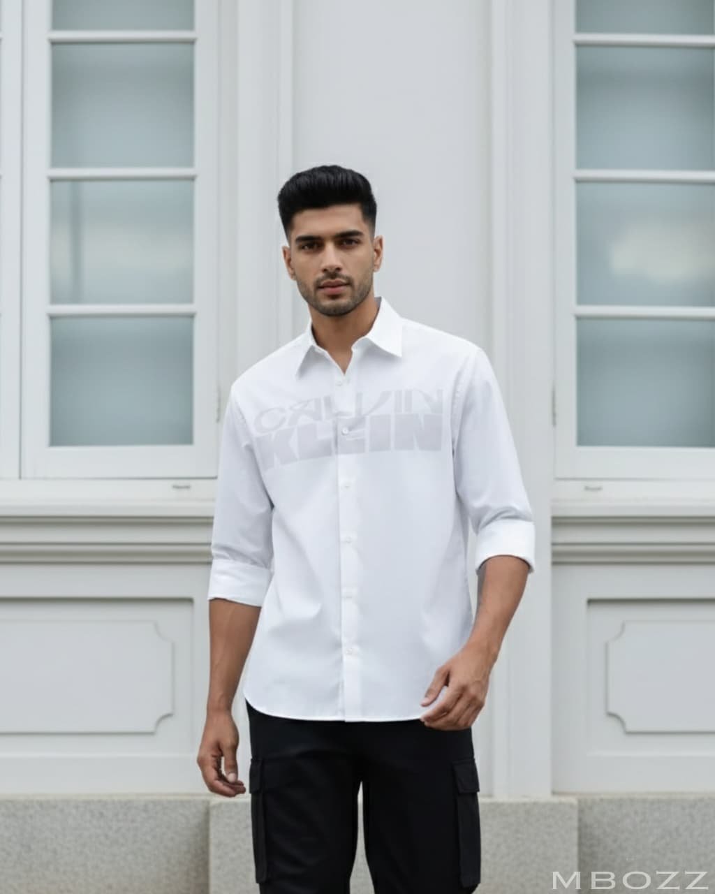 CK Long Sleeve Shirt White - Image 3