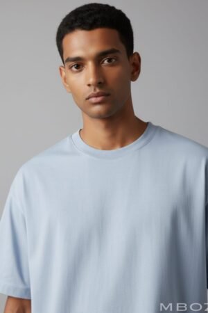h&m Sea Blue Crew Neck T Shirt