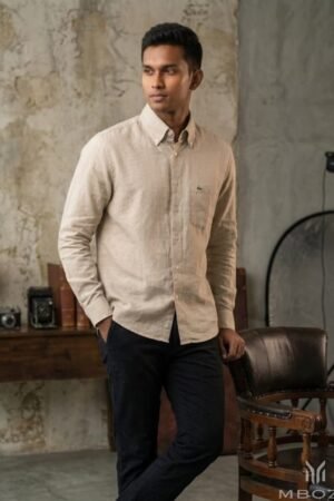 Lacoste Original Beige Long Sleeve Shirt