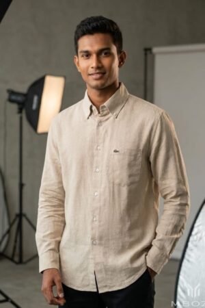 Lacoste Original Beige Long Sleeve Shirt